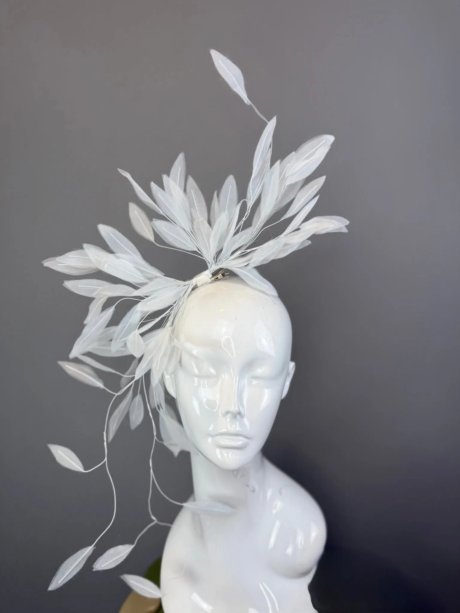 White Kentucky Derby fascinator, Derby Hat Alternative