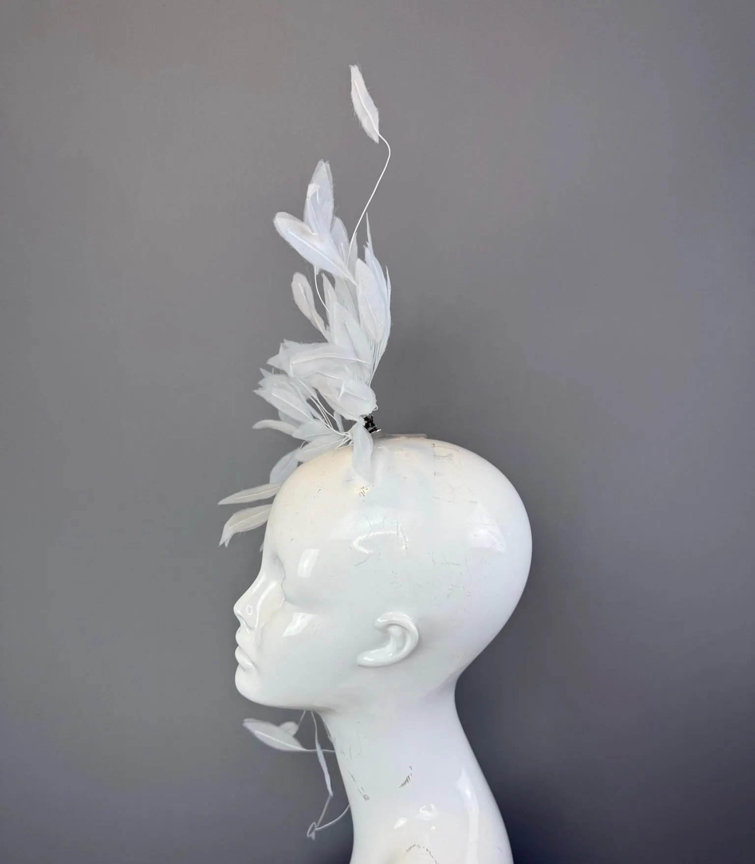 White Kentucky Derby fascinator, Derby Hat Alternative