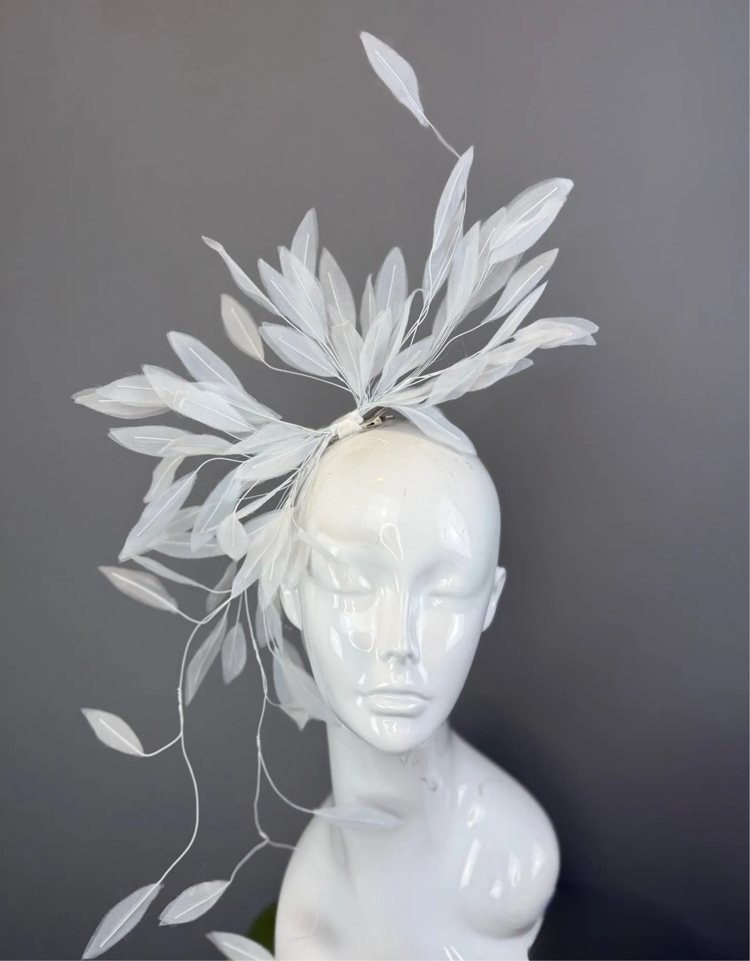 White Kentucky Derby fascinator, Derby Hat Alternative