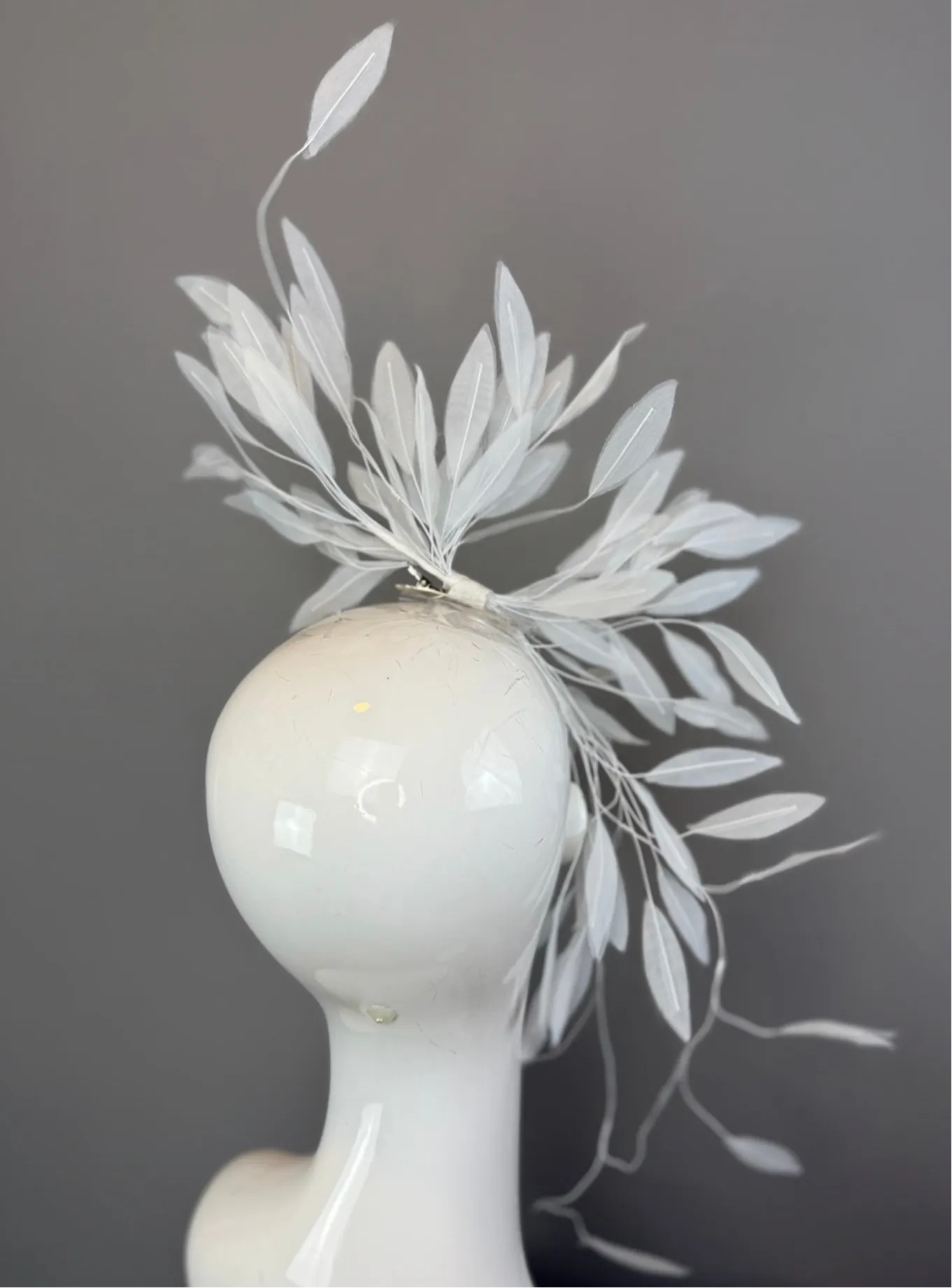 White Kentucky Derby fascinator, Derby Hat Alternative