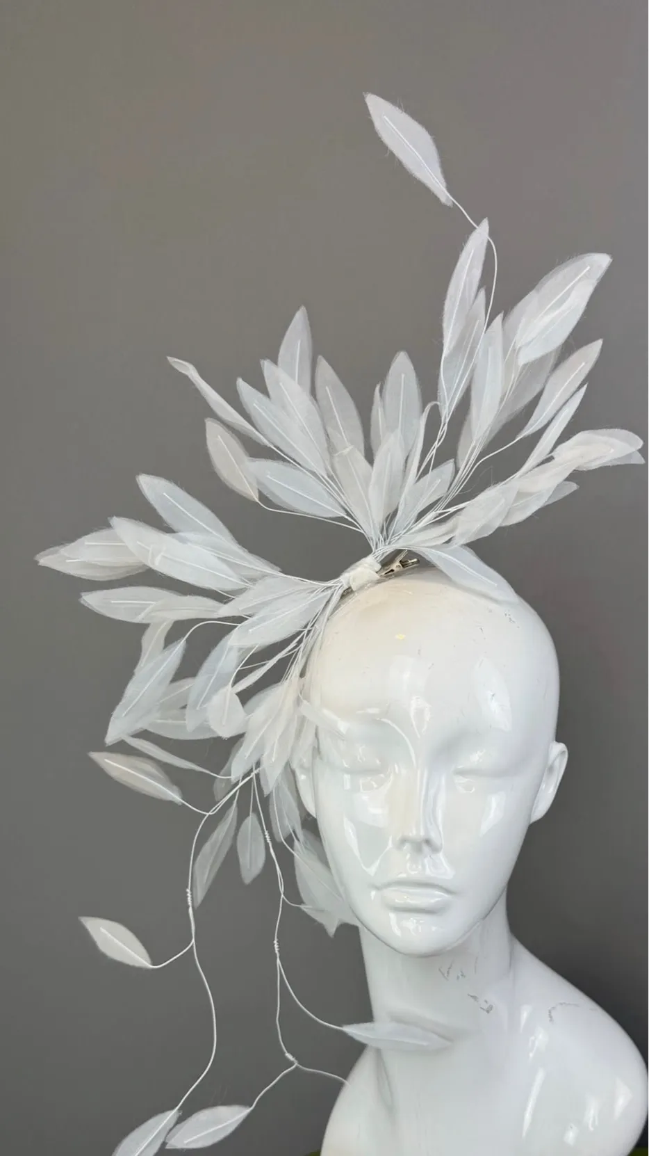White Kentucky Derby fascinator, Derby Hat Alternative