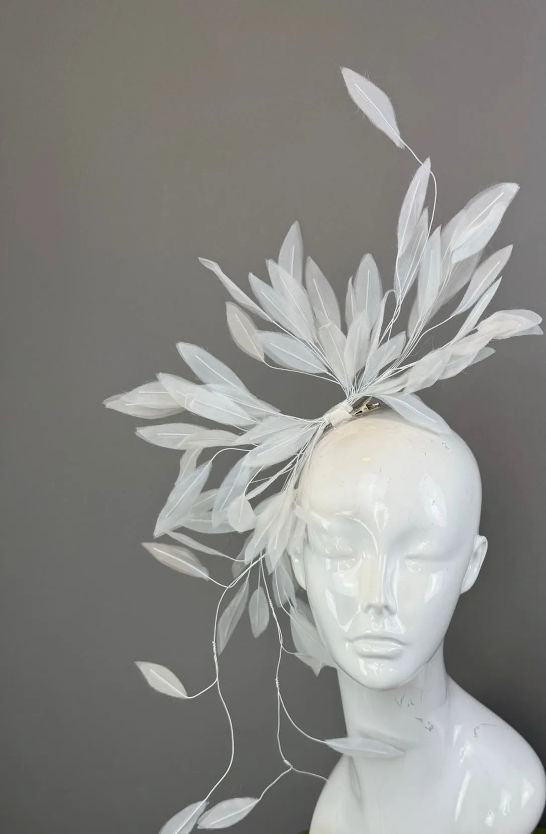 White Kentucky Derby fascinator, Derby Hat Alternative