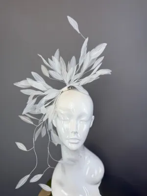 White Kentucky Derby fascinator, Derby Hat Alternative