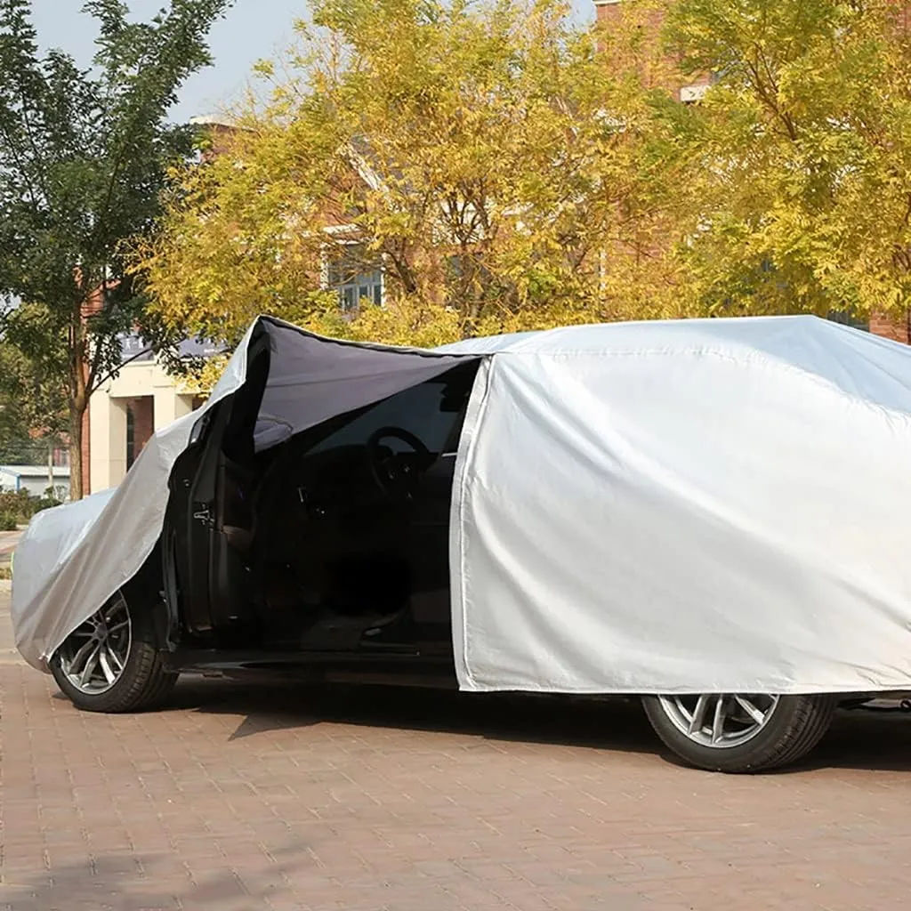 WOLWES Car Cover are Suitable for Lexus ES 300/330/350 All-Weather Windproof, Snowproof, Rainproof, UV-Protected and Breathable All-Season Universal with Side Door Zip Oxford Cloth Car Cover (Color :