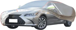 WOLWES Car Cover are Suitable for Lexus ES 300/330/350 All-Weather Windproof, Snowproof, Rainproof, UV-Protected and Breathable All-Season Universal with Side Door Zip Oxford Cloth Car Cover (Color :
