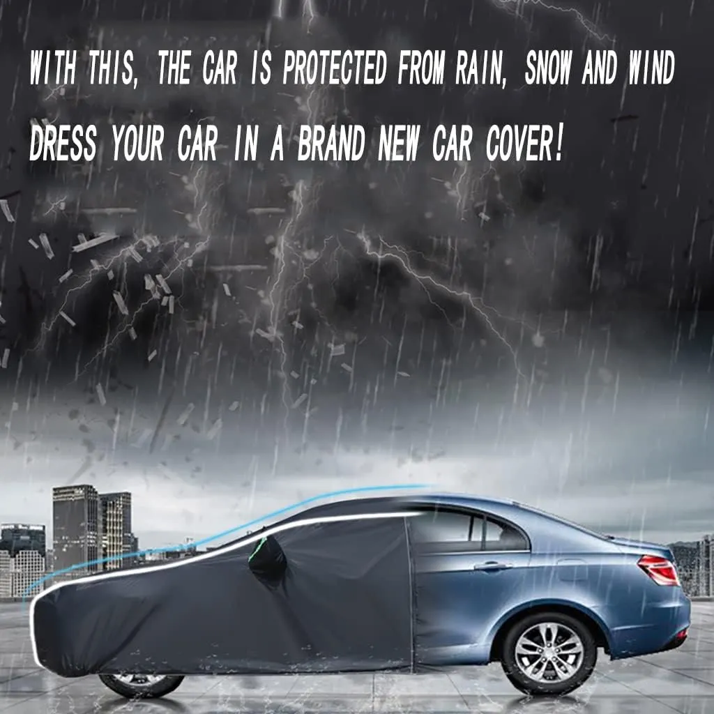 WOLWES Car Cover are Suitable for Lexus ES 300/330/350 All-Weather Windproof, Snowproof, Rainproof, UV-Protected and Breathable All-Season Universal with Side Door Zip Oxford Cloth Car Cover (Color :