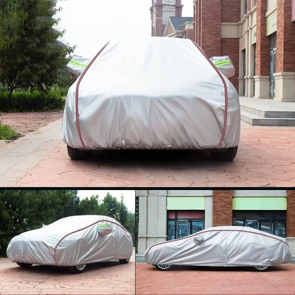 WOLWES Car Cover are Suitable for Lexus ES 300/330/350 All-Weather Windproof, Snowproof, Rainproof, UV-Protected and Breathable All-Season Universal with Side Door Zip Oxford Cloth Car Cover (Color :