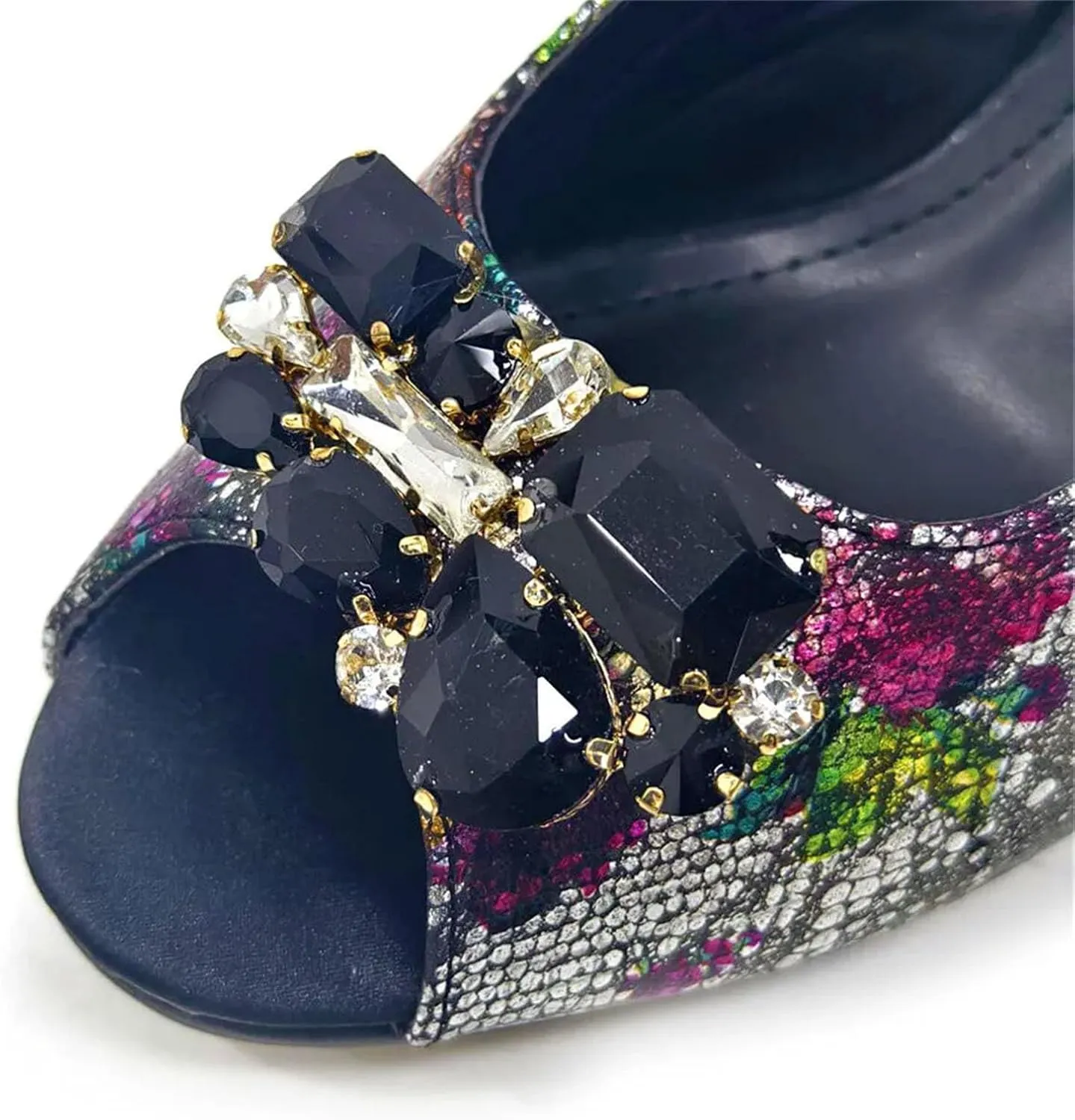 Womens 2025 Peep Toe Wedding Shoes Set Large Size Rhinestone Pumps and Big Evening Bag Party Satin Clutch Purse