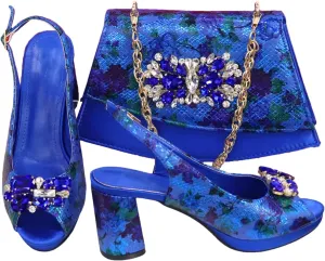 Womens 2025 Peep Toe Wedding Shoes Set Large Size Rhinestone Pumps and Big Evening Bag Party Satin Clutch Purse