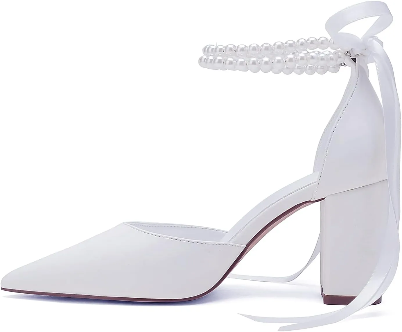 Women's Chunky High Heels Pumps Closed Toe Block Heels Dress Pump Shoes for Women Prom Wedding Party Office Work Formal Sandal