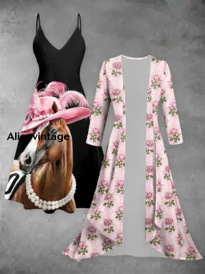Women's Derby Roses Print Dress