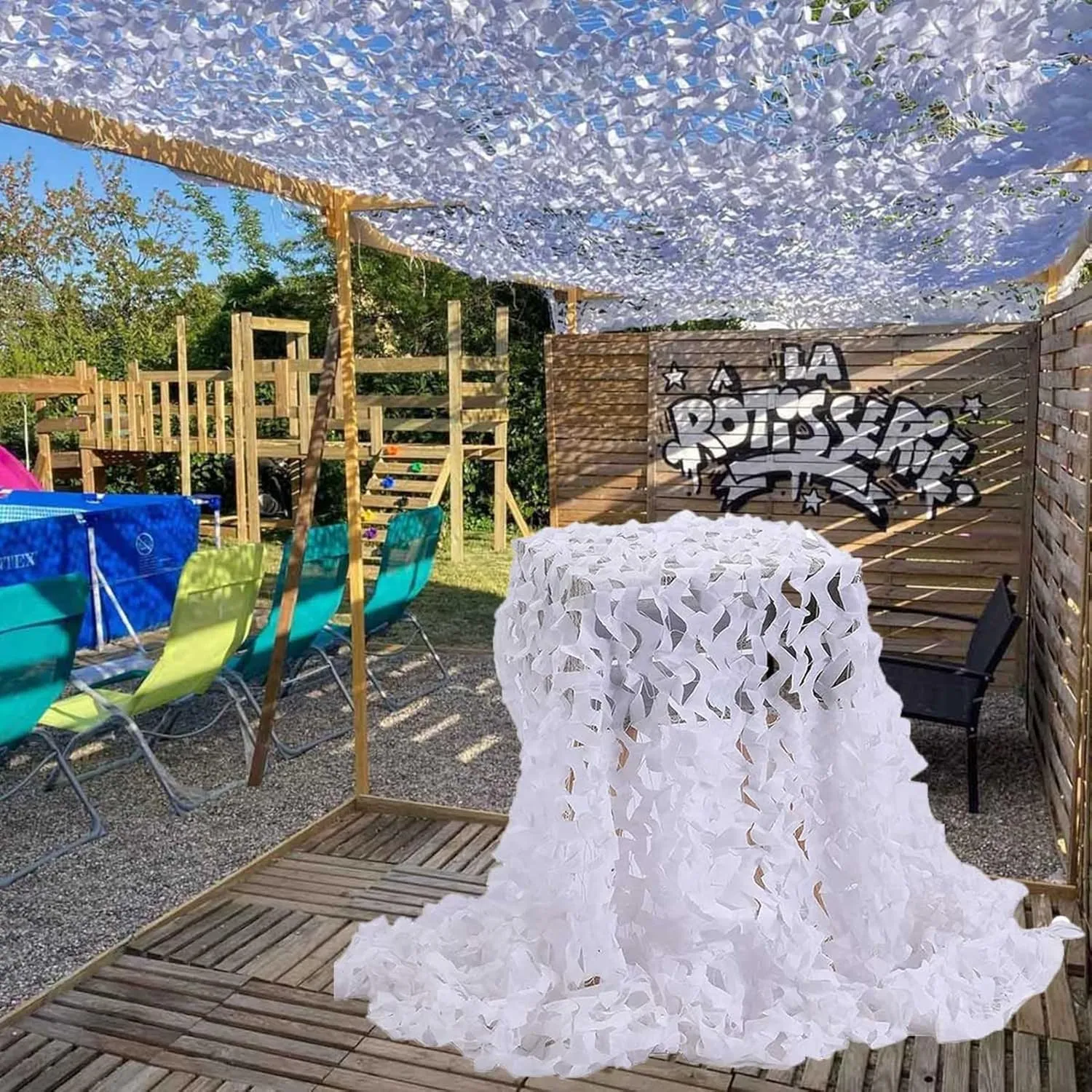Woodland Camo Netting,Camouflage Net Outdoor,Sunblock Mesh Tarp,Quick Dry/Reinforce Double Layer,for Camping Hunting,Car Covers,Building Shelters,Sunscreen Nets,3x10m(10 * 33ft)