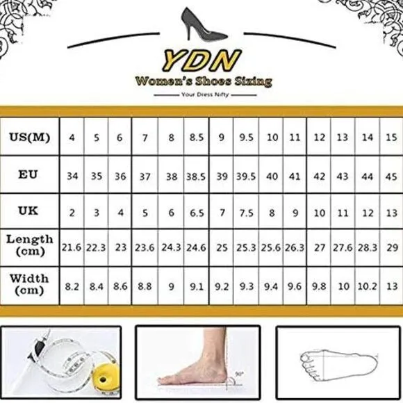 YDN Women Chunky High Heels Round Toe Oxford Loafer Shoes Slip On Office Work Pu