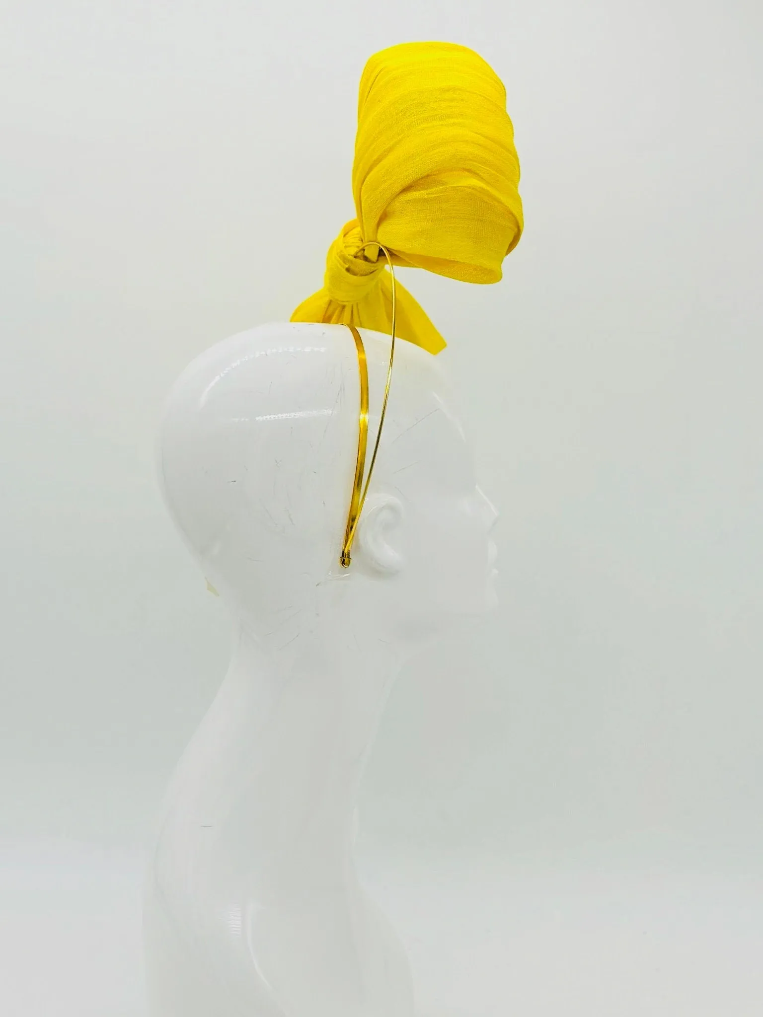 Yellow Derby Fascinator, Kentucky Derby Hat Alternative, Kentucky derby hat (PLATINUM LINE)