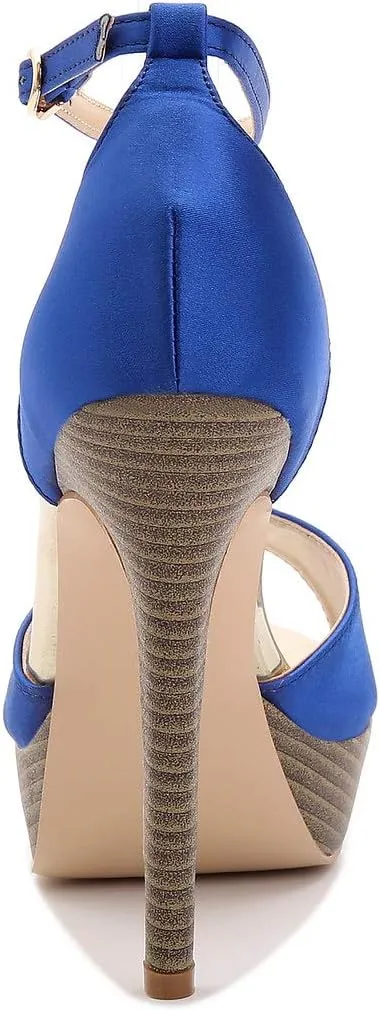 YooPrettyz Women Peep Toe Dress High Heel Ankle Strap Prom Shoes Wedding Platform Pumps