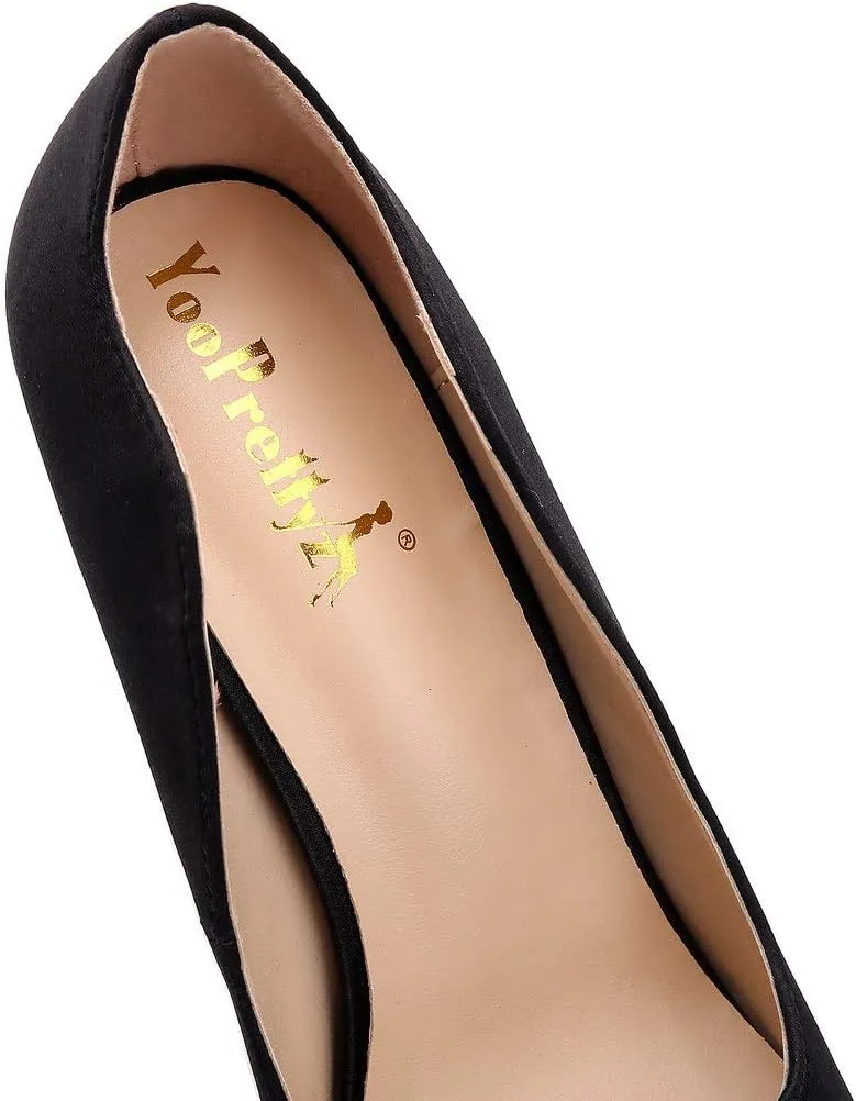 YooPrettyz Women Peep Toe Satin Shoe Wedding Stiletto Shoes Evening Pumps Bridal High Heels