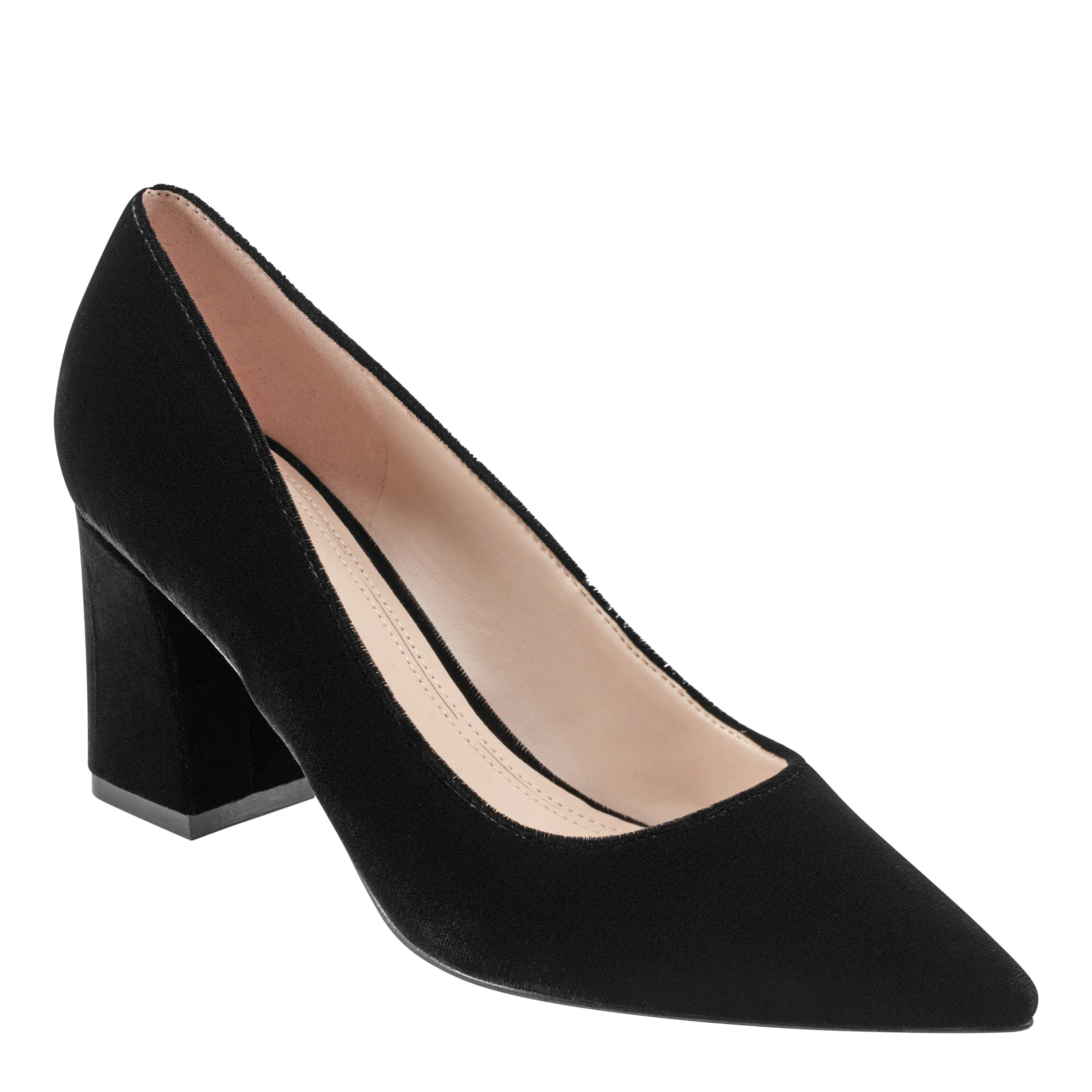Zala Block Heel Pointy Toe Pump