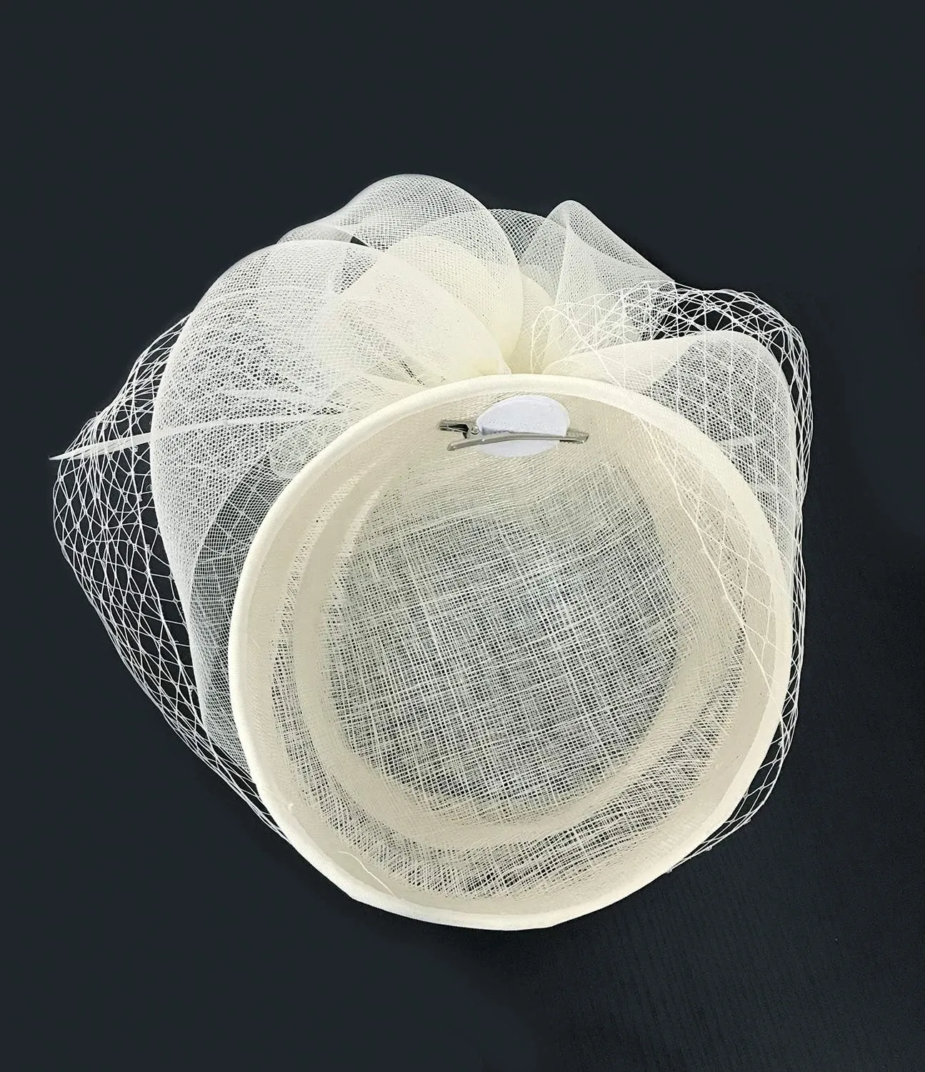 Z&X Sinamay Fascinator Hat Floral Feather Pillbox Derby Hats for Women Wedding Tea Party with Headband Clip