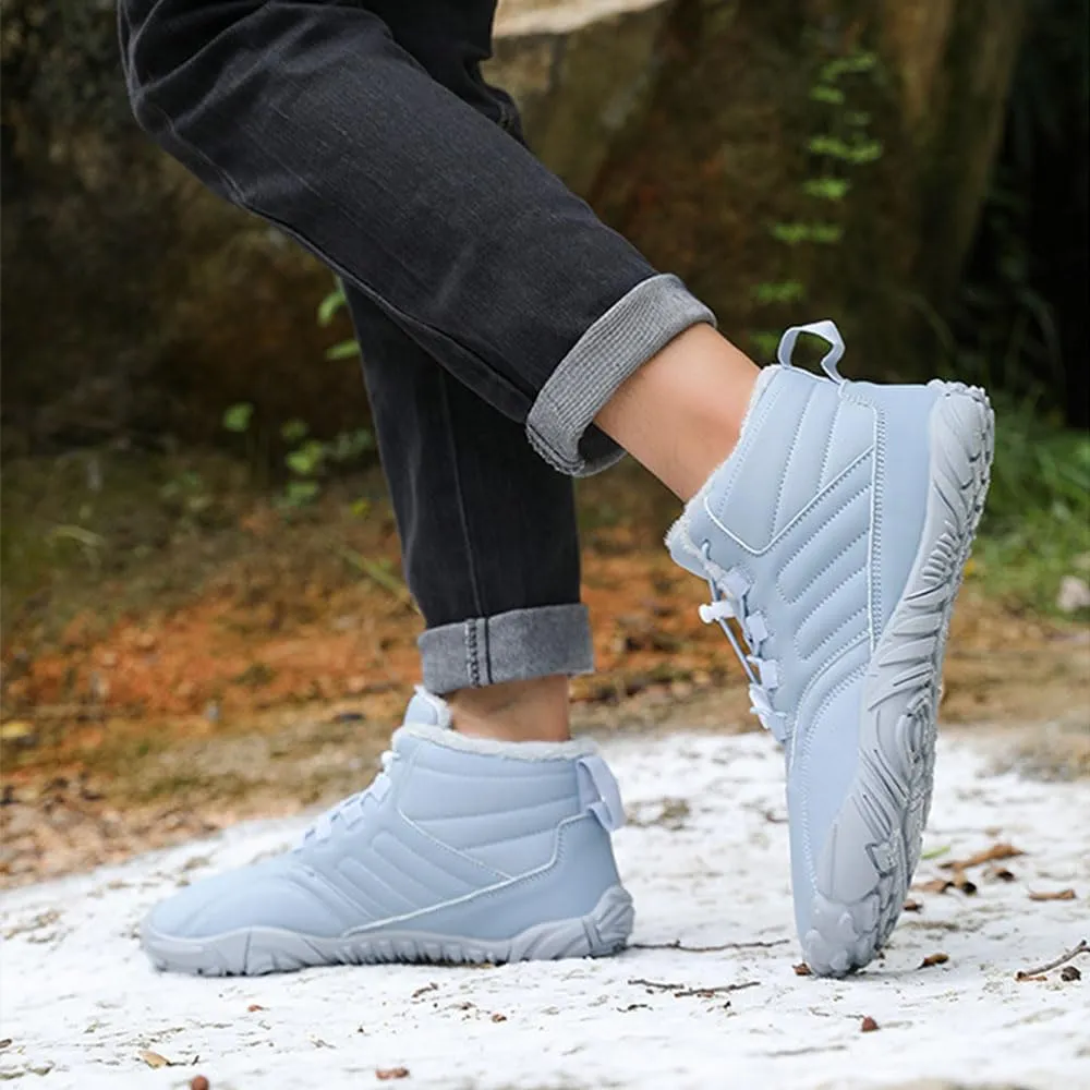 ZJQ 2025 New Winter Footwear Barefoot Shoes Women Men, Wide Toe Hiking Shoes, Non-Slip Waterproof Flexible Outdoor Sneakers